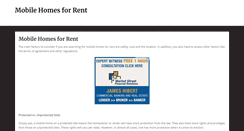 Desktop Screenshot of mobilehomesforrent.org